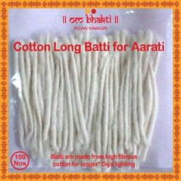 Swadeshaj Cotton Jyote Batti - Long(100pc)