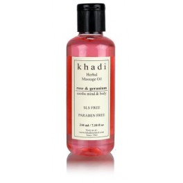 Khadi Massage Oil - Rose Geranium 210ml
